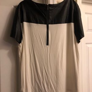 Leather shoulder top